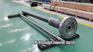 Parafuso único e cilindro para PE